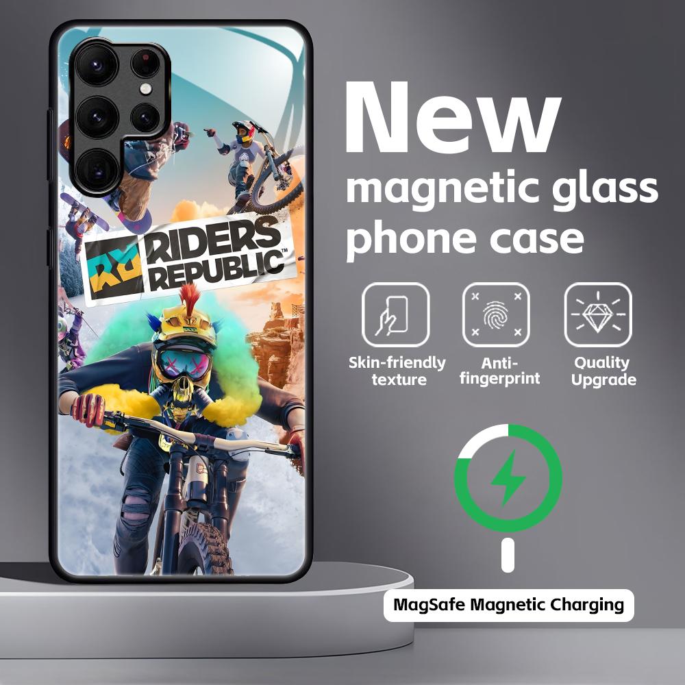 hot game R-Riders R-Republic Phone Case For Samsung S26 S25 S24 S23 S22 S21 Plus Ultra Note20 Glass Magnetic Case