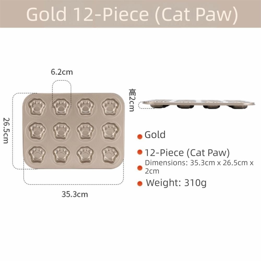 Non Stick Cake Plate 4/6/9/12 Cavity Cake Muffin Tin Tray Cute Cake Mold for Home Kitchen