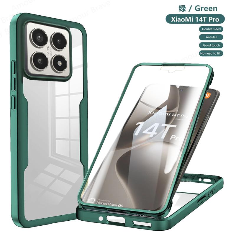 360 Full Body Protection Case for Xiaomi Mi 14T Pro 13T 12T 14 Ultra Redmi 14C 13C Shockproof Case for Redmi Note 13 Phone Cover