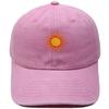Radiant sun embroidery soft top retro dad hat bohemian outdoor outing men's and women's sunshade cap