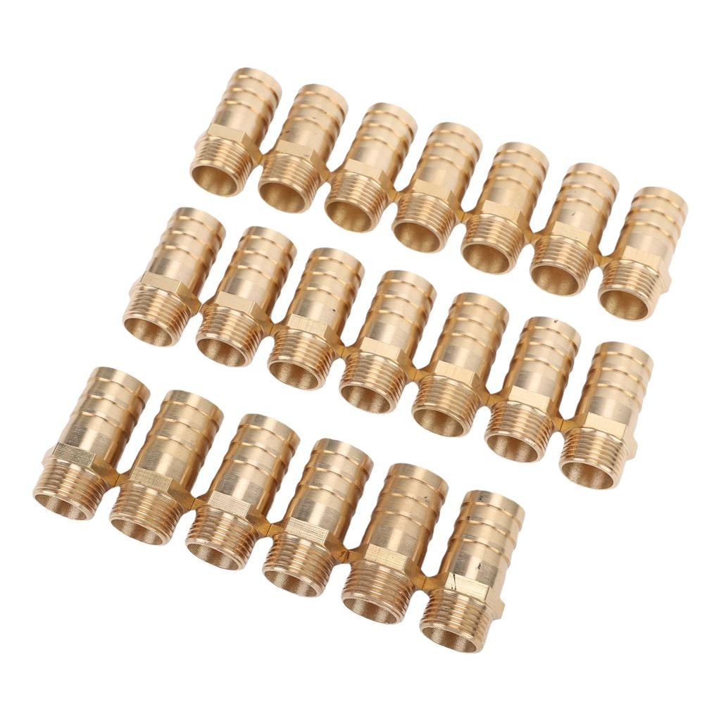 20 Stück Messing Schlauchstutzen 16mm 300PSI Luftschlauch Reparaturverbinder für Wasser Kraftstoff