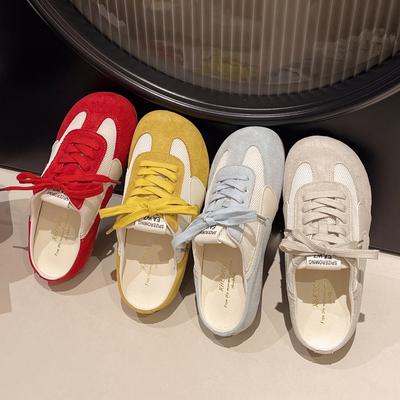 Leather Retro Inner Heightening Bag Head Half Slippers Women's Outer Wear Women's Shoes 2025 Spring and Summer New Mesh Birkencool Slippers