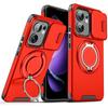 Armor Shockproof Magnetic Ring Stand Holder phone Case For OPPO Reno 13 13F 13 F Reno13 Pro 5G Slide Lens Protect Cover Funda