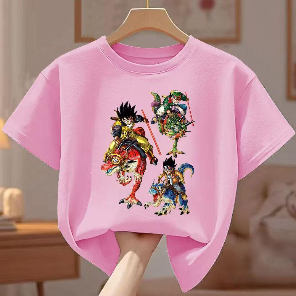 Dragon Ball Kids T-shirt Goku Dragon Print Casual Short Sleeve Tee2026