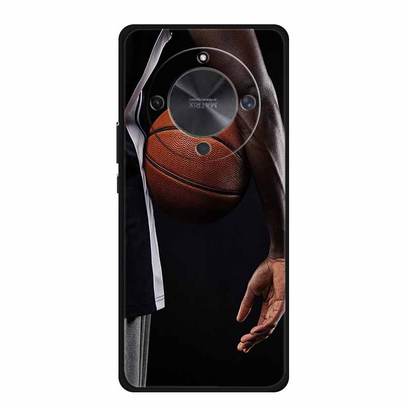 Phone Case For Honor X70 5G 2025 Case X 70 Coque Flowers Black Silicone Soft Back Cover For Honor X70 Cases HonorX70 Funda 6.79"