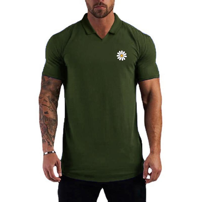 Do The Work New Arrival Summer Personalized V-neck Slim Fit Printed Fashion Casual Bodybuilding Fitness Gym Sports Mens Polo T-shirt