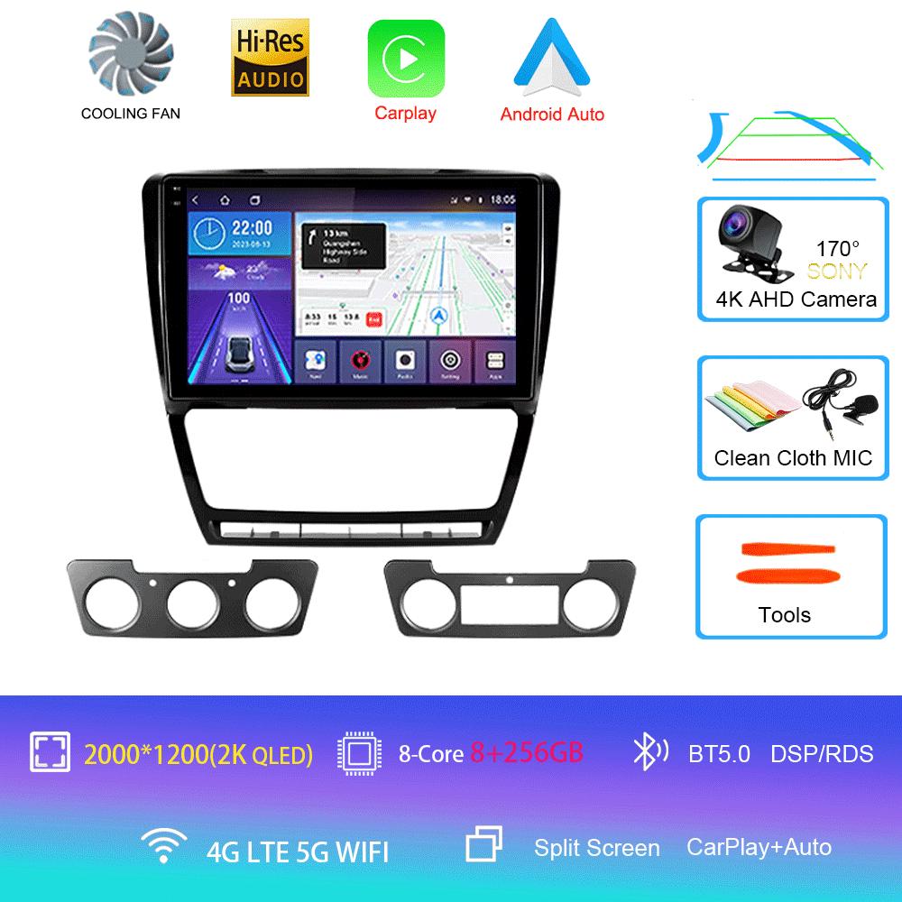 Android 14 Car Radio For Skoda Octavia 2 A5 2008 - 2013  Multimedia Video PlayerNavigation Stereo GPS  No 2din 2 Din Dvd