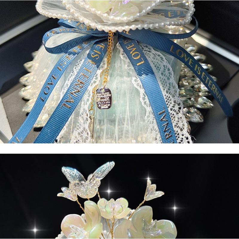 Creative Exquisite Flower Car Aromatherapy Bamboo Charcoal Deodorant Ornament For Center Console