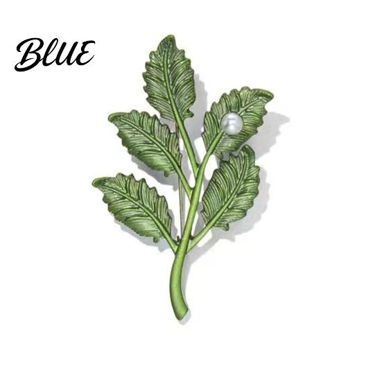 Sweater Brooch Pin Versatile Botanical Leaf Design with Glossy Fade-Resistant