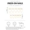 24PCS Retro Style Fake Nails with Flower Printed Sweet & Charming Reusable False Nails for Daily and Parties Wearing