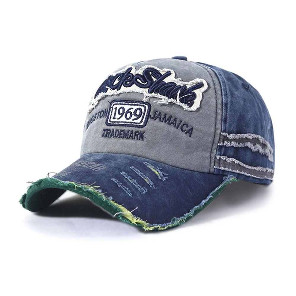 Men Women WASHED DENIM Vintage Baseball Hats Distressed Faded Cap Embroidery Baseball Caps Sunscreen Hats