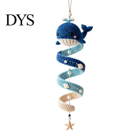 Easy Crochet Animals Pattern Ocean Theme Spiral Kit, Decorative DIY Art Craft, Bag Charms Making Assembly Hanging Ornament for Christmas Tree