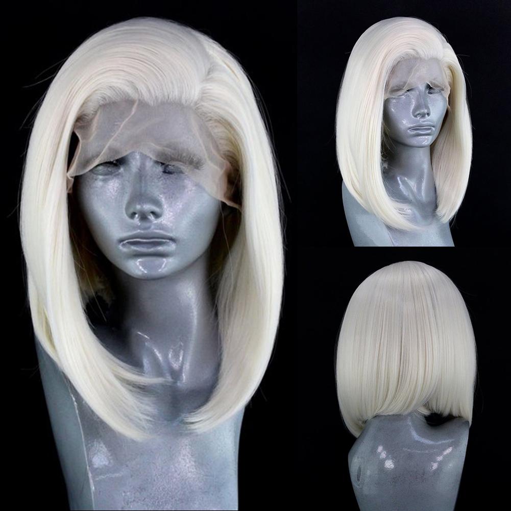 

AIMEYA Synthetic Lace Wig Orange Lace Front Bob Wigs for Women Straight Free Part Short Ginger Bob Wigs Daily Wear Cosplay Wigs (as the picture,14inches&Lace Front)