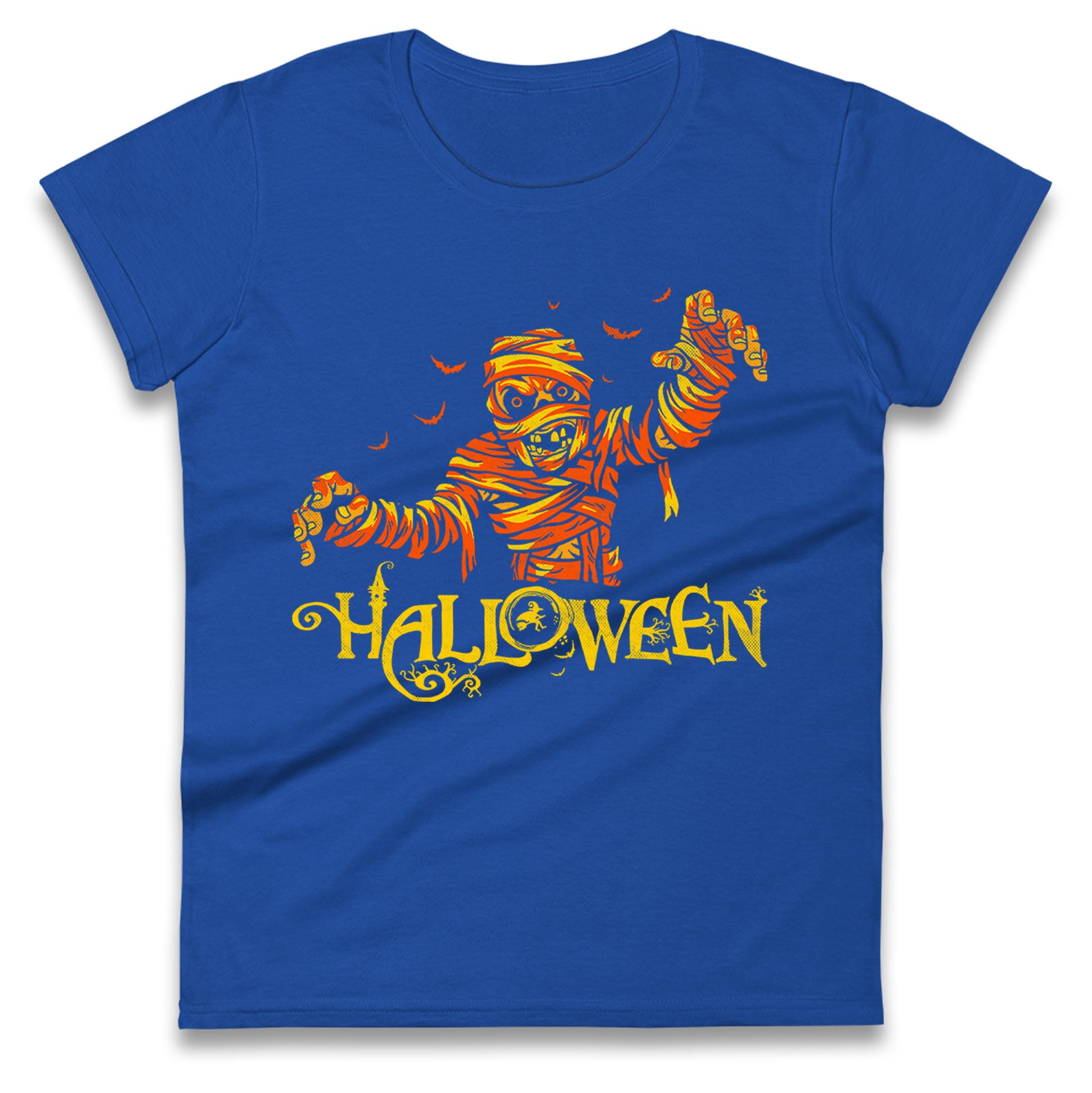 Scary Mummy Halloween Womens T Shirt Mens Tops Tees Unisex S