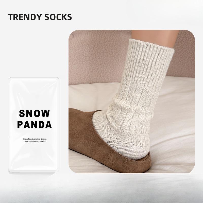 Wool Mid-calf Socks - Children's Winter Thick and Warm Sleeping Socks - Retro Multi-purpose Long Socks - Women's Socks