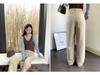 Vision Khaki Women's High-Waisted Straight Casual Pants - Spring 2026 Korean Style Loose Wide-Leg Long Pants