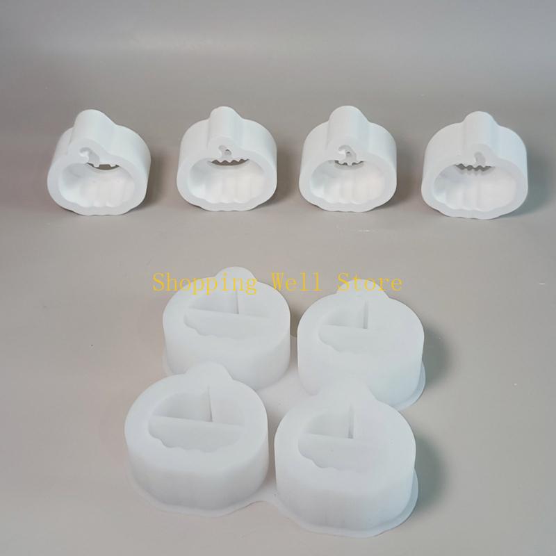 KX4B Silicone Halloween Pumpkin Mold Silicone Texture Perfect for Decorations Crafting and Holiday Party Supplies