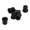 6Pcs Guitar String Ferrules Through Body Brass Recordative Edition for Electric Guitars Black