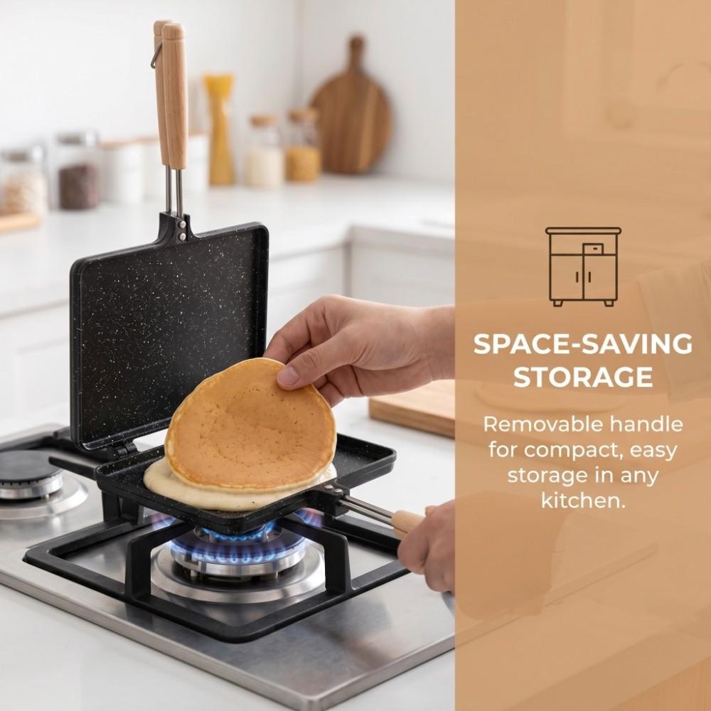Square Hand Sandwich Maker Aluminum Sandwich Toaster Hot Sandwich Maker Pancakes Toast Omelets