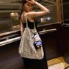 2025 New Korean Ins Style Niche Leopard Print Design Large Capacity Tote Bag Fashion Leisure Commuter Shoulder Bag