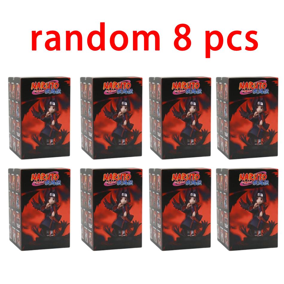 12Pcs Anime Naruto Shippuden Akatsuki Arc Series Blind Box Figures Toys Mystery Box Surprise Ornament Christmas Halloween Gifts