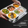 Zhishi Kids' 304 Stainless Steel 5-Compartment Dinner Plate