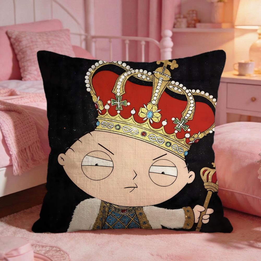 Family GGuys Funny Anime Cushion Cover Premium Comfort Reversible Pillow Cove Two In One Design For Any Room Car Interior