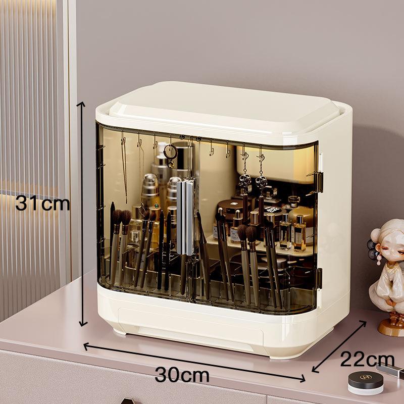 Exquisite And High End Dust Proof Desktop Divided Into Double Doors, Skincare, Light Luxury Lipstick, Cosmetics Storage Box