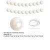 10Pcs DIY Faux Pearl Garland Staircase Decoration Large White Bead Wall Hanging Ornament Home Wedding Bridal Shower Party Stairway Decor