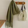 Damen Grobstrick Mohair Schal - Einfarbig, 2024 Herbst/Winter Stola & Halswärmer