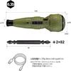 VESSEL Electric Ball Grip Driver Limited Color (Dal Green) with 1 Bit Electric Drab Ball 220USB-1DG