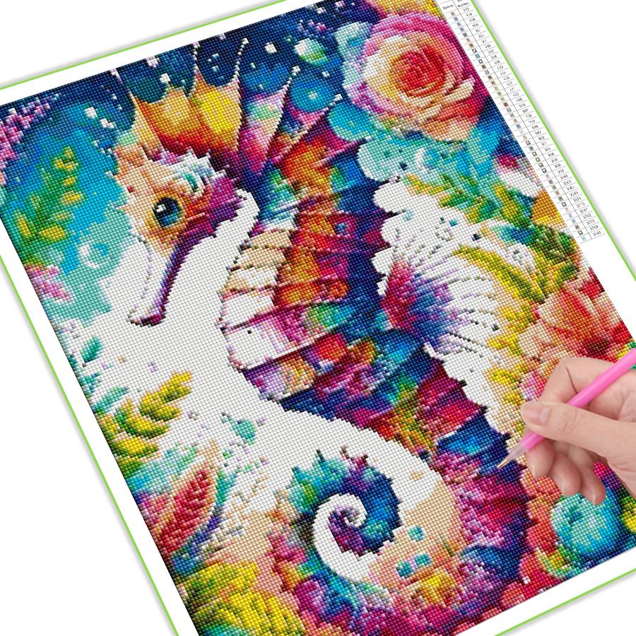 Diamond Painting New Collection 2024 Sea Horse Diy Full Square Round Drill Rhinestone Embroidery Starfish Shells Mosaic Cross Stitch Kits