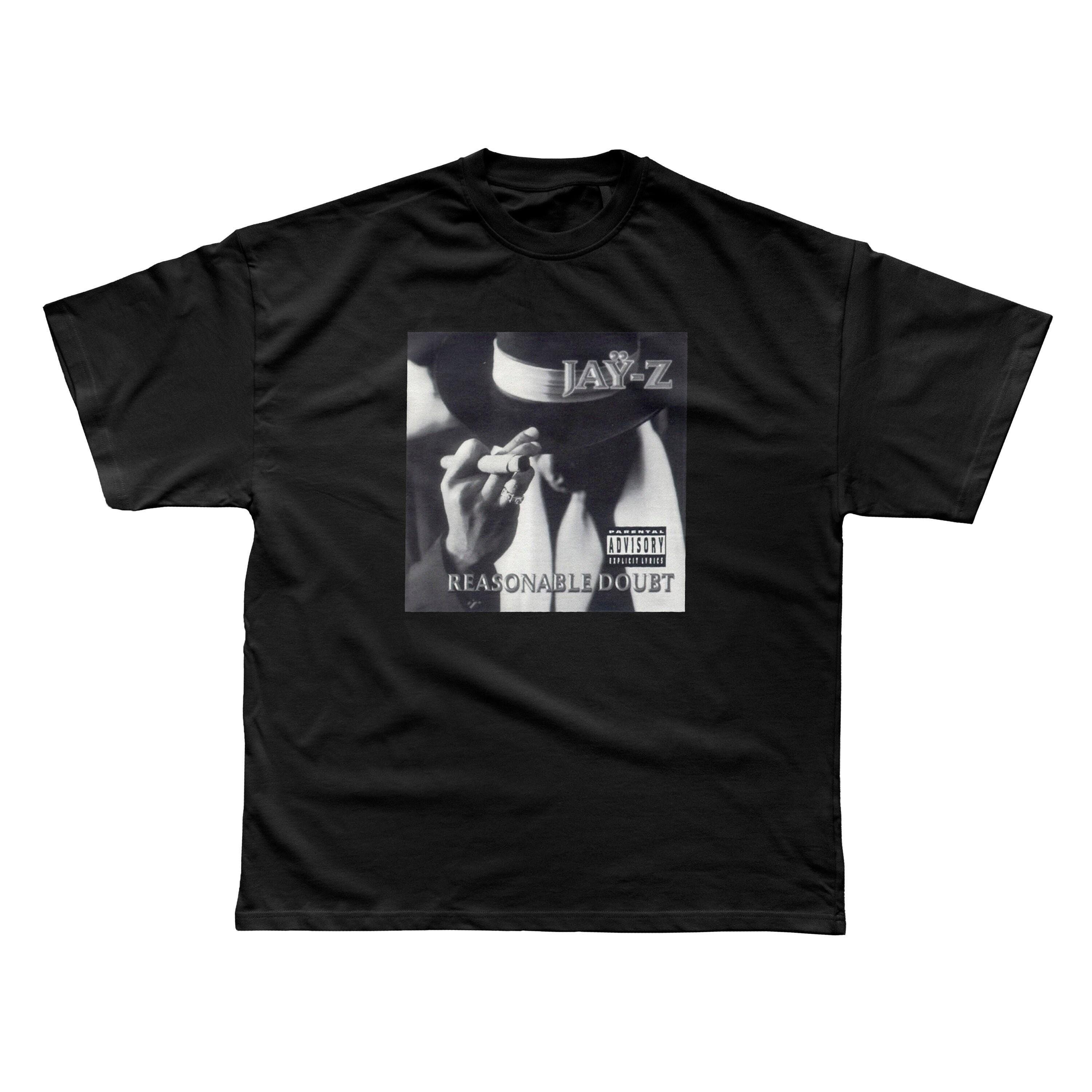 Jay-Z Reasonable Doubt Album Cover Graphic T Shirt Vintage Old School Hip Hop Oversized Cotton Unisex Short Sleeve Rap Fan Tees 4XL