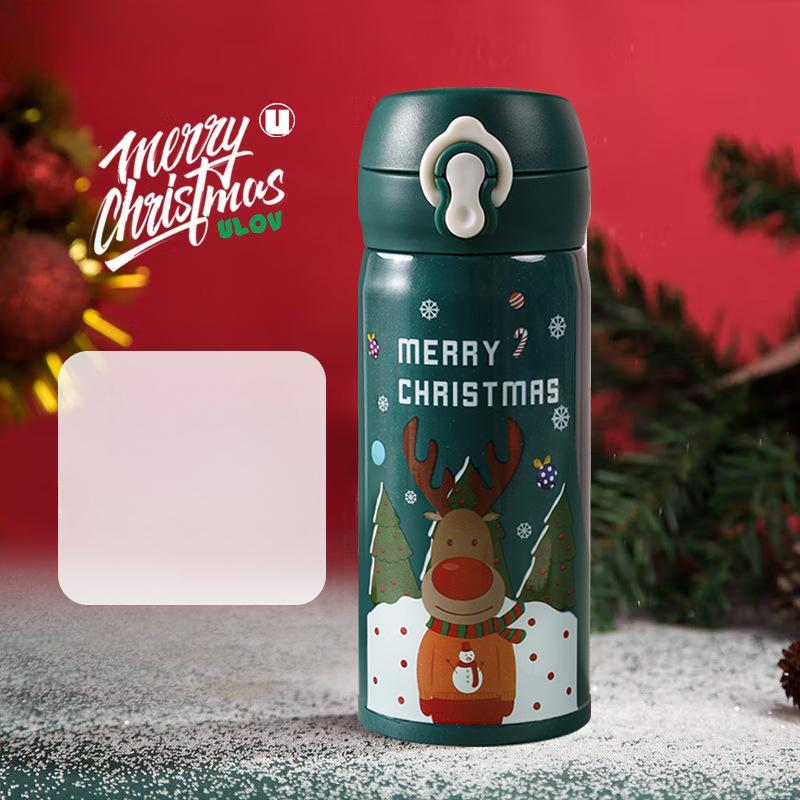 

Рождественский термос высокого уровня для девочек, симпатичная портативная прыгающая кружка для воды, подарочная кружка из нержавеющей стали 300ml