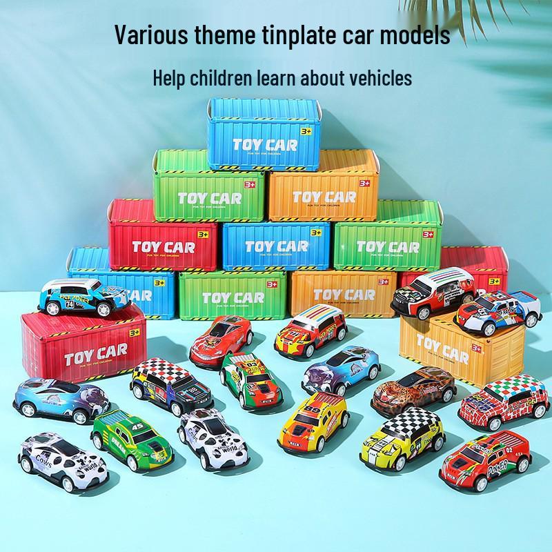Children's Mini Pull-back Car Gift Set: Toy Container Cars