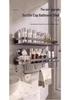 No-Drill Suction Cup Bathroom Shelf for Toiletries and Cosmetics