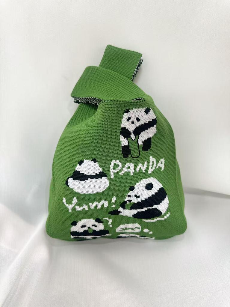 Cartoon Souvenir Hand-Carry Tote: Knitted Bag for Gifts, Candy, or Travel – Stylish and Spacious