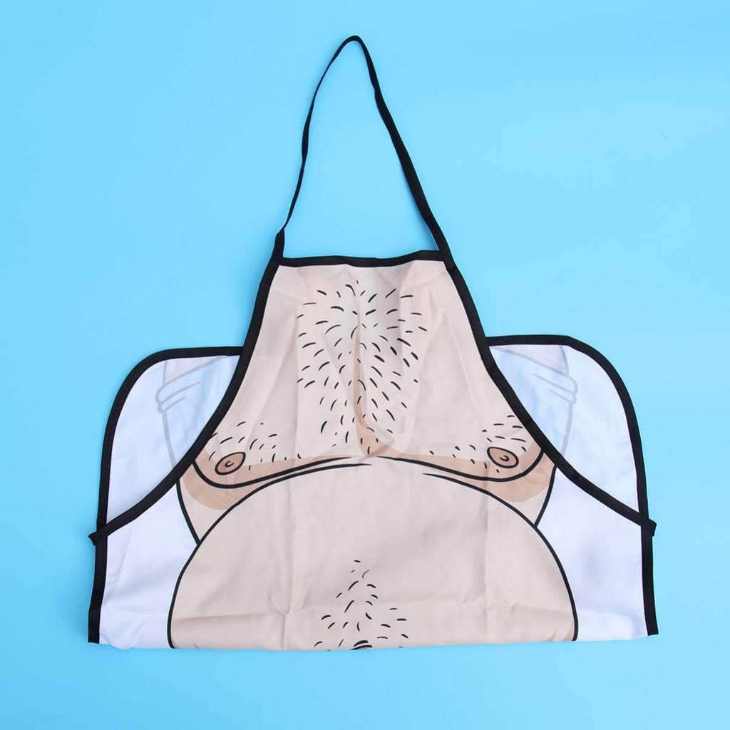Funny Men Cooking Grilling Aprons Novelty Cooking Apron Belly Apron for Men Funny Costume Kitchen Belly