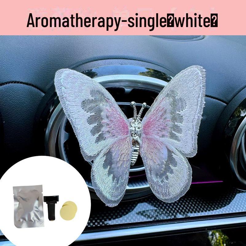 Ornamento da Console Auto a Farfalla Ricamata - Decorazione Curativa Bizzarra