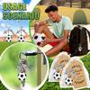 10 Sets Football Keychain With Thank You Card Organza Bags for Kids Sports Birthday Party Favors Decoration Gifts For Guests