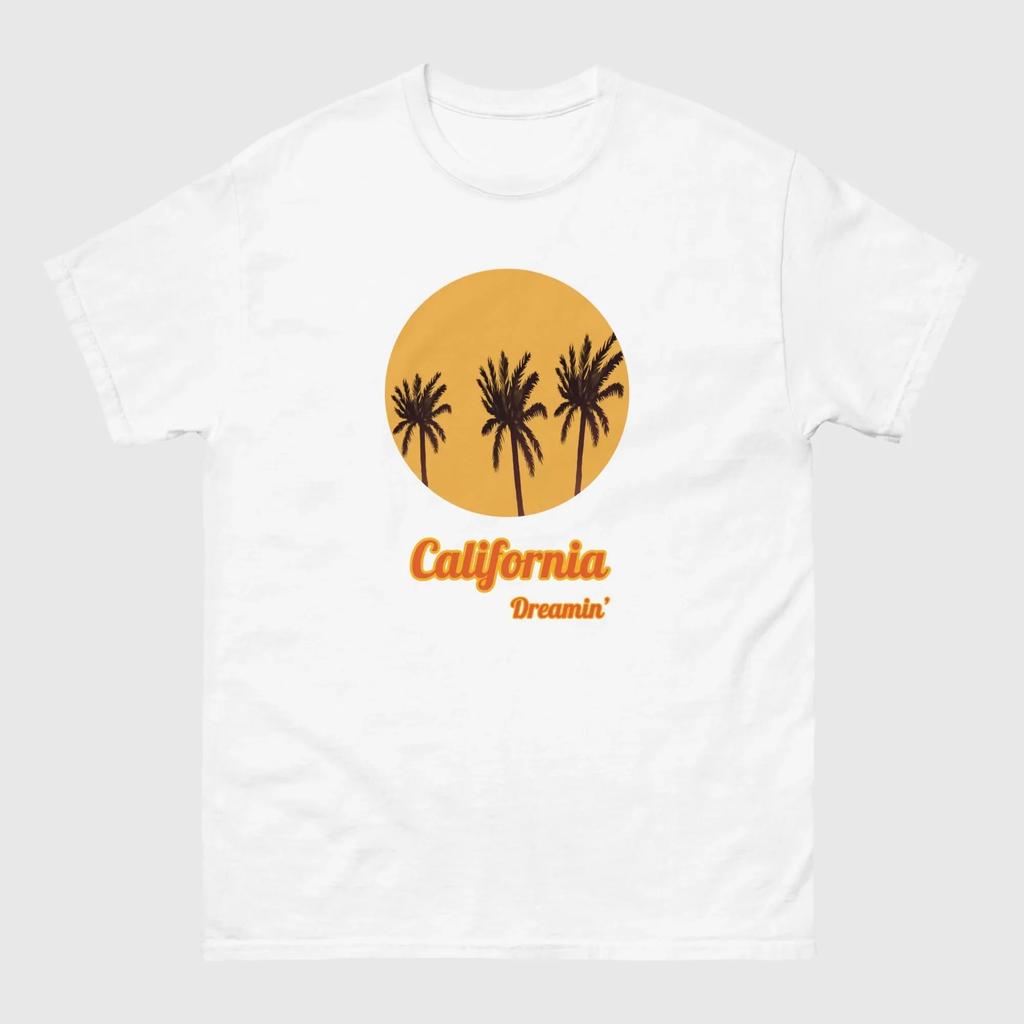 California Dreamin Tshirt Retro California Tee Los Angeles Tshirt Palm Tree California Gift Sunset Aesthetic Tshirt