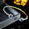 Luxury Punk Snake Blue Silver Color Adjustable Open Bracelet Bangle for Women Wedding on Hand Love Jewelry S5214