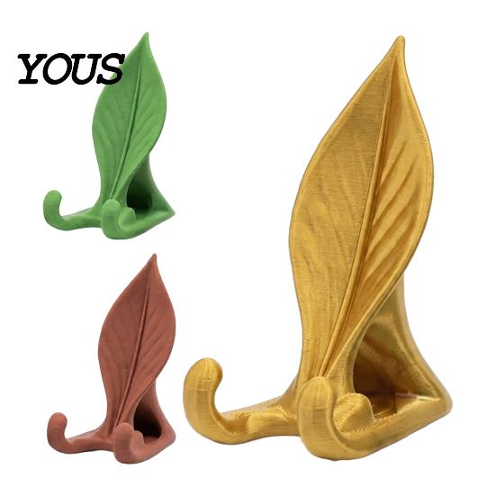 Unique Gift for Plant Lovers 3D Printed Leaf Phone Holder, Desktop Cell Stand Office and Eco Friendly PLA Holder Home, Realistic Bionic Design Mount,
