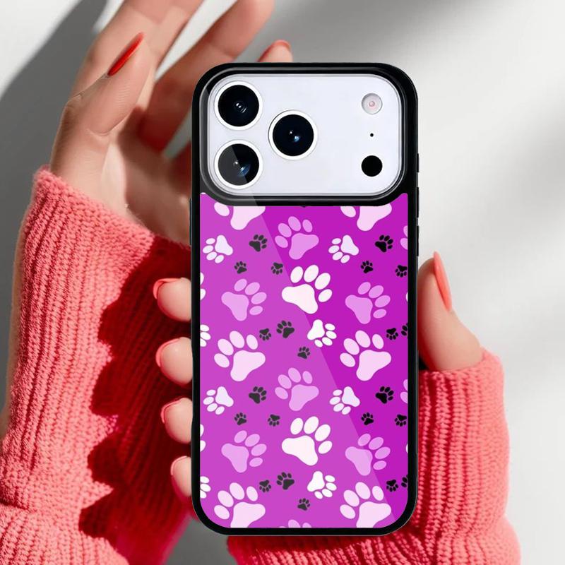Cat Dog Paw Design soft Phone Case for iPhone 17 16 15 14 13 Pro Max Back Cover for 12 11 Pro Coque