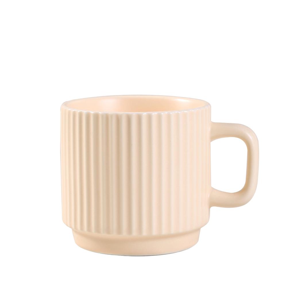 Enkel Randig Mugg Kaffekopp Frukostkoppar Söta Muggar Dryckesvaror Personlig Presentkopp för Te Jul Keramik Rolig Öl Bar