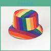 Rainbow Fisherman Hat Adult Sunshade Flat Top Hat Outdoor Travel Sun Protection Sun Hat Decoration