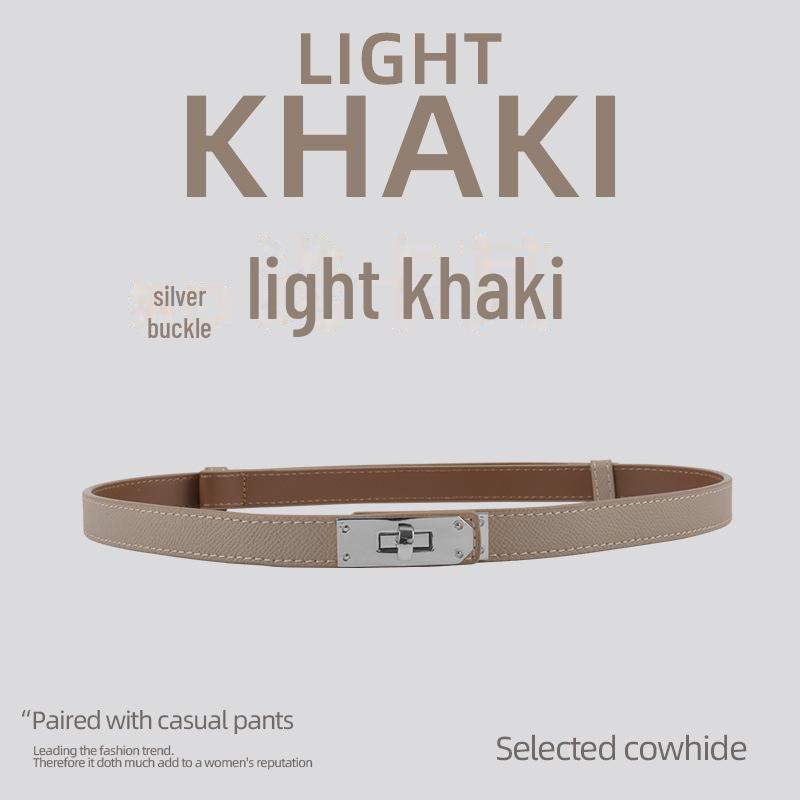 Vintage Stil Echtes Leder Damen Skinny Taillengürtel zur Kleiderdekoration