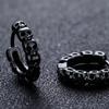 Creative Skull Hoop Earrings Silver Punk Earrings Jewelry Gothic Ear Buckles  Party