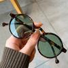 Fashion Round Cat Eye Sunglasses Woman Luxury Retro Small Frame Sun Glasses Female Green Mirror Korean Style Oculos De Sol