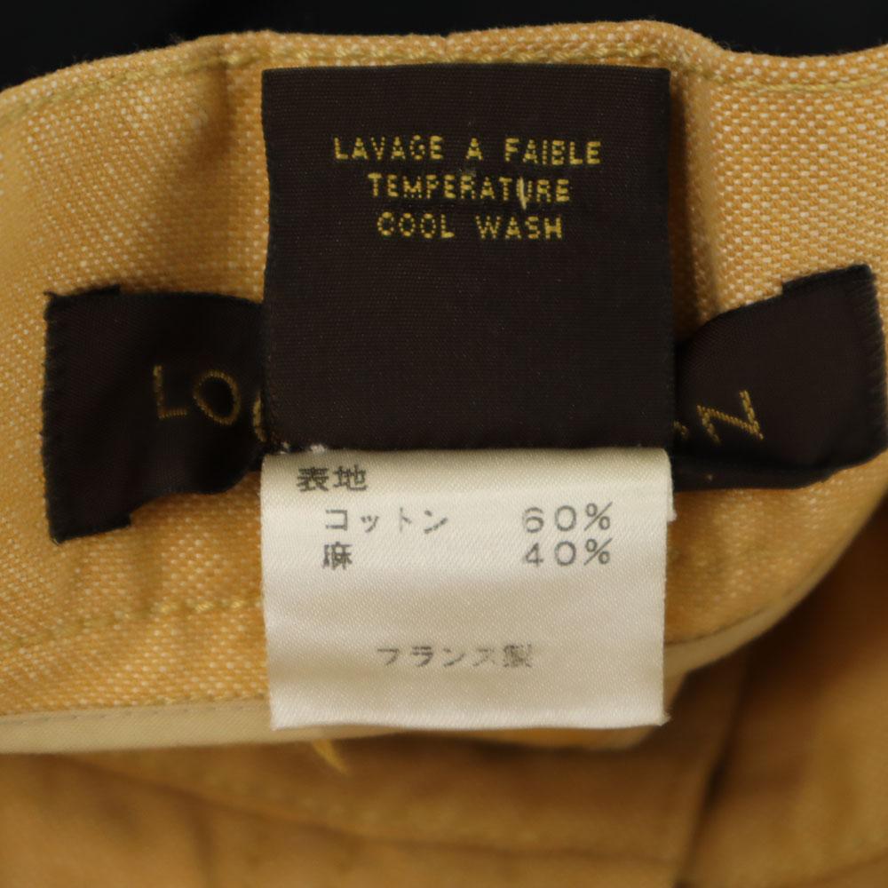 Louis Vuitton Made In France Linen Blend Cropped Pants 34 Camel Women Used